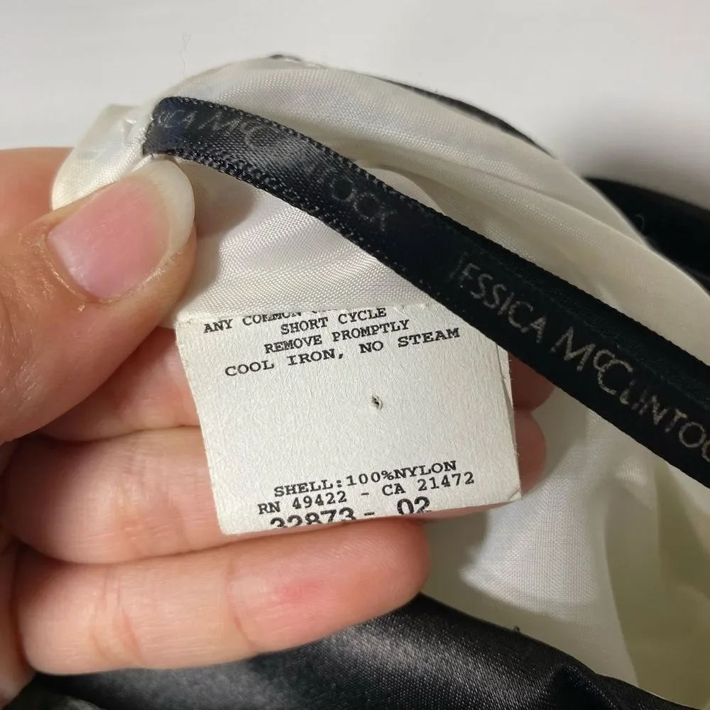 GUNNE SAX Jessica McClintock Strapless Floral Lace Overlay Prom Dress Sz 9 - Picture 10 of 13